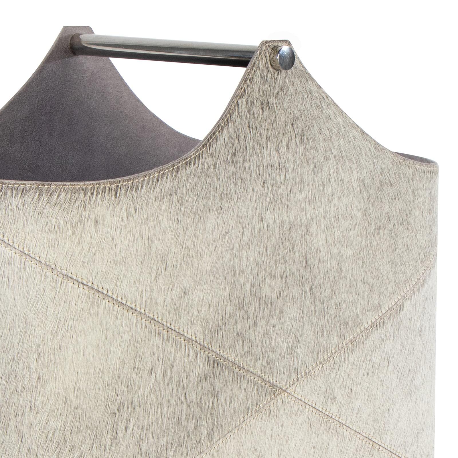 Andres Hair on Hide Basket (Grey) | Regina Andrew Detroit